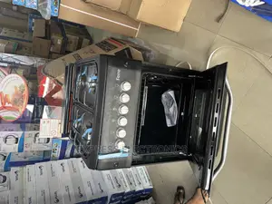 Popular Choice Smart Black 60/60 4burner Gas Cooker Oven