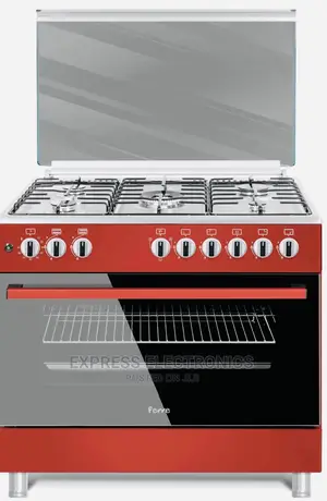 Inox Red Oven 2tray Pan Gas Cooker 5b Ferre Ignition