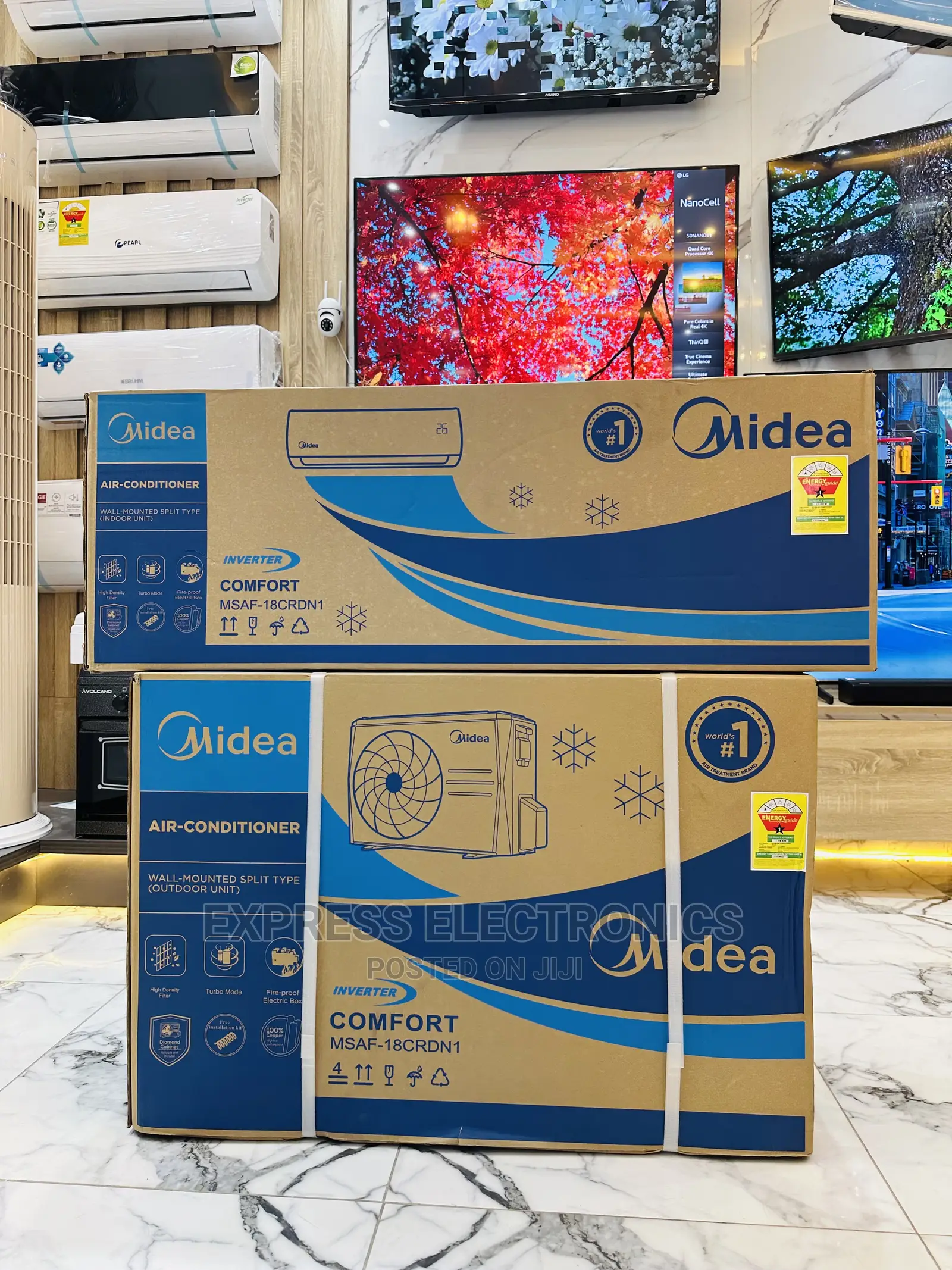 Fire Proof Electric Box Split Midea 1.5hp AC