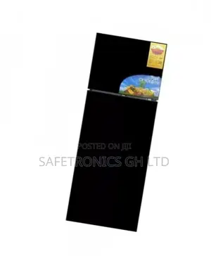 Pearl 420ltr Top Freezer Fridge Black Glass PF-55BG