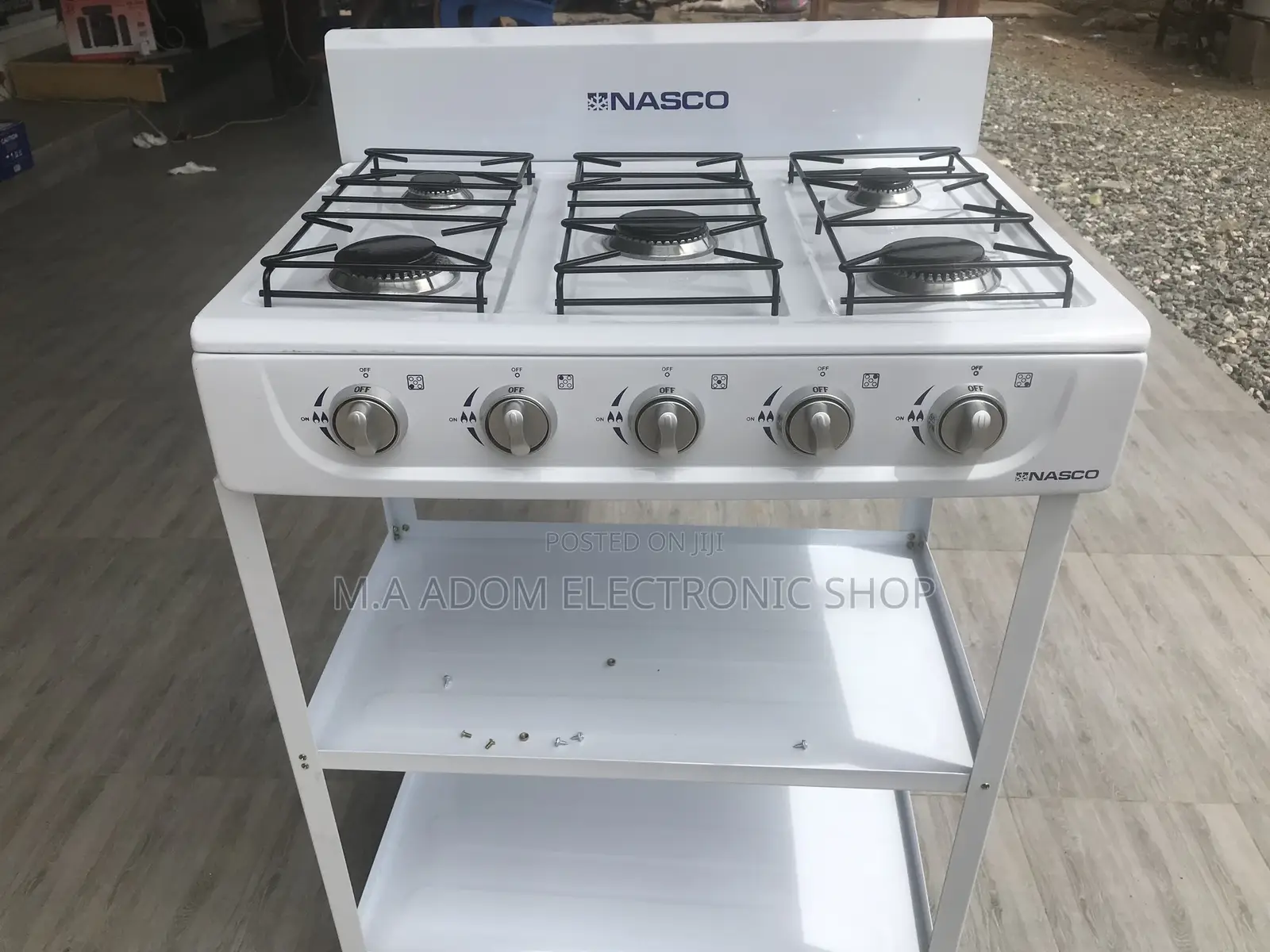 Better Nasco 5 Burner Gas Stove With Shelve Stands