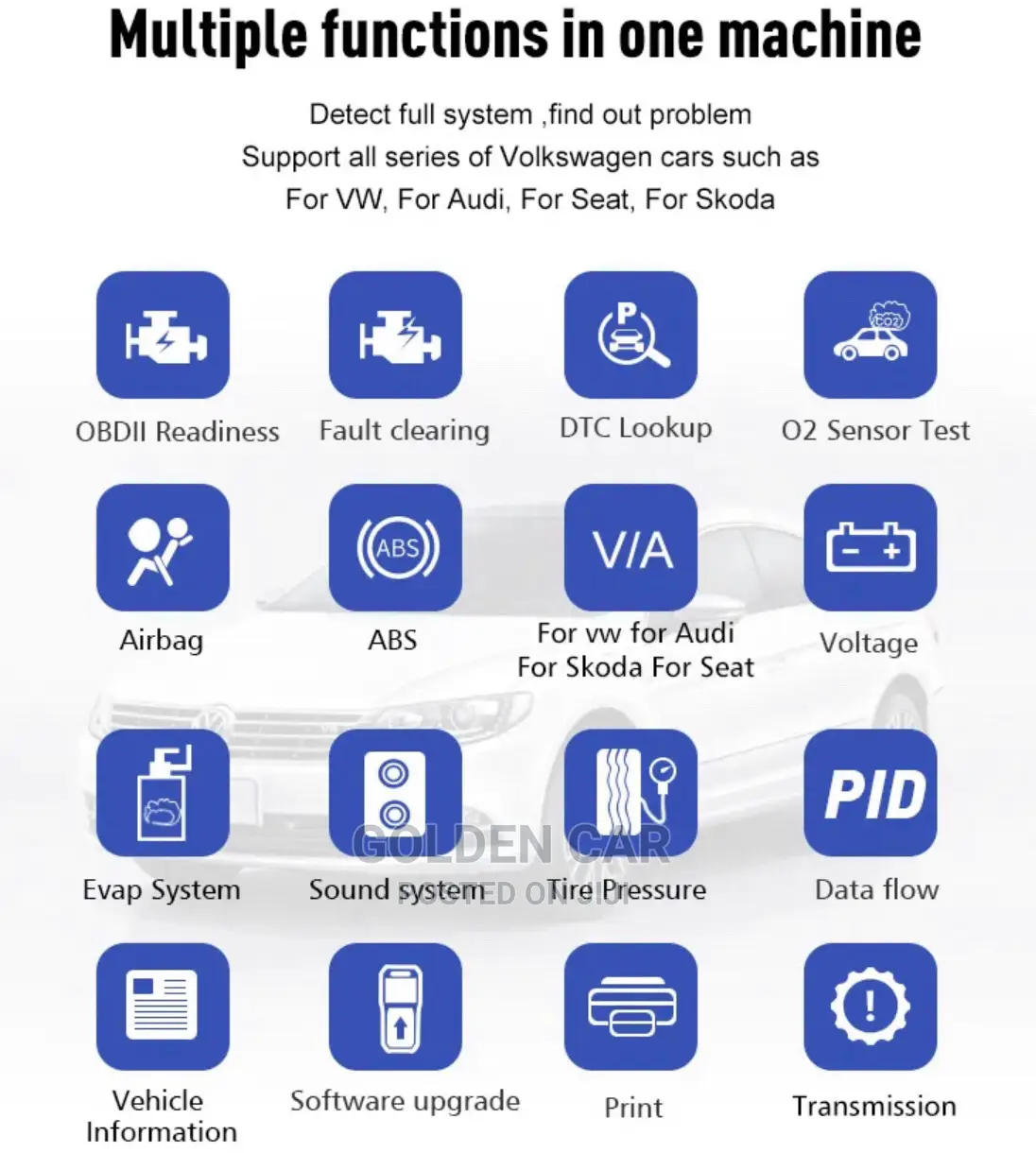 Konnwei KW450 for VW,Audi,Skoda OBD2 Car Diagnostic Scanner