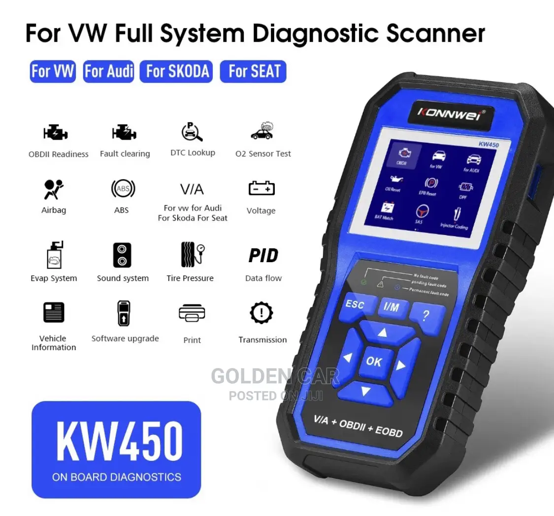 Konnwei KW450 for VW,Audi,Skoda OBD2 Car Diagnostic Scanner