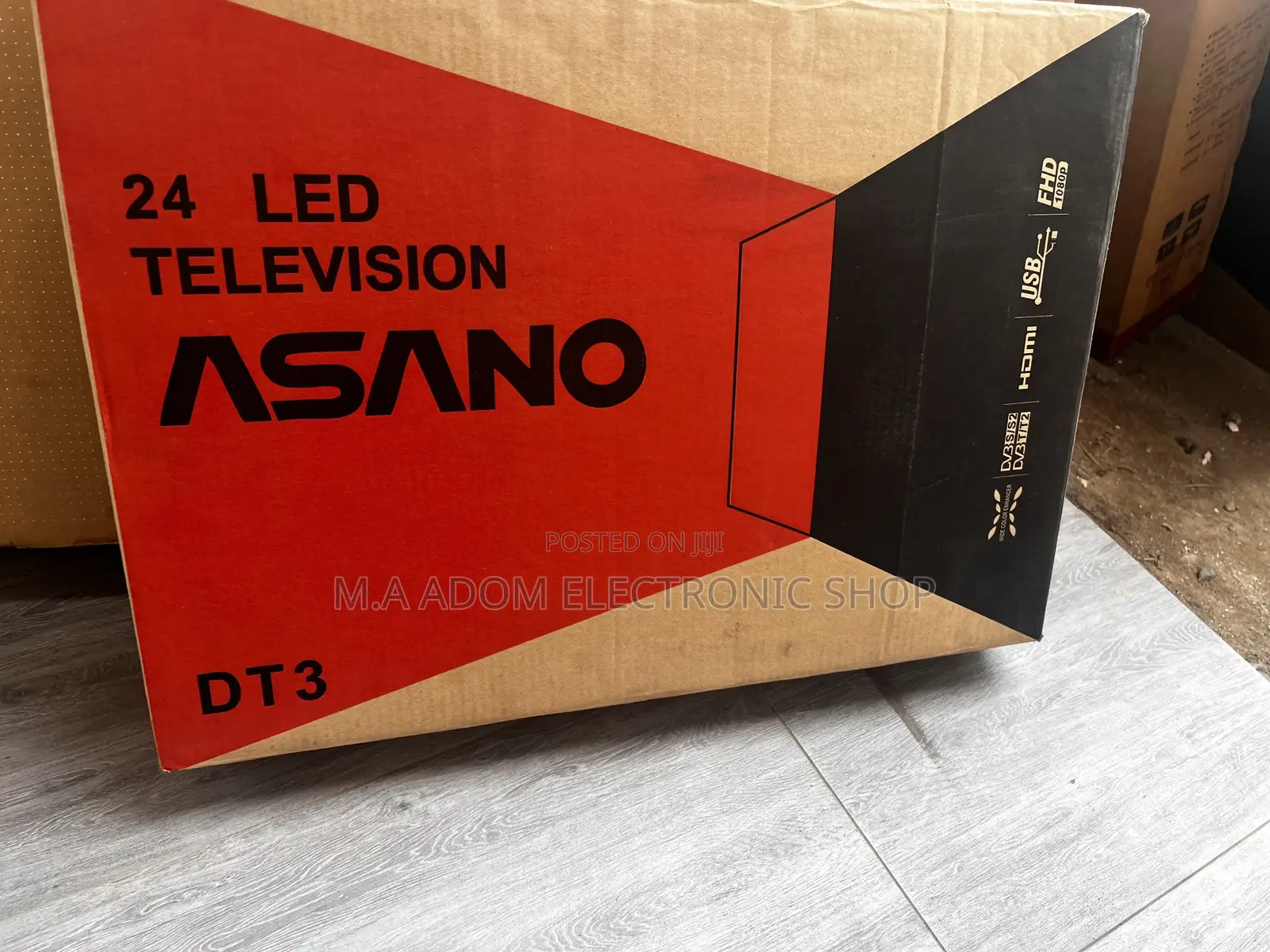 Easy Operation Asano 24′′ Digital Satellite HD TV – Black