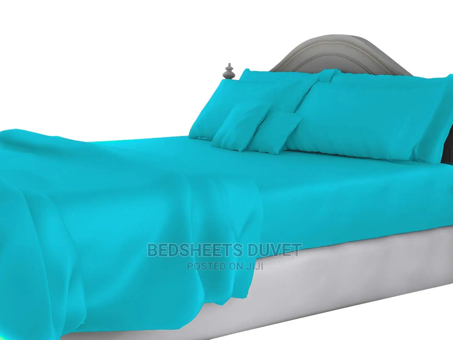 6 Pieces Turquoise Blue Bedsheet Set