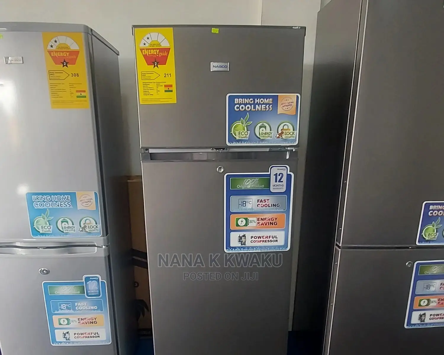 Gh Nasco Nasf2-28 Double Door Fridge With Top Freezer