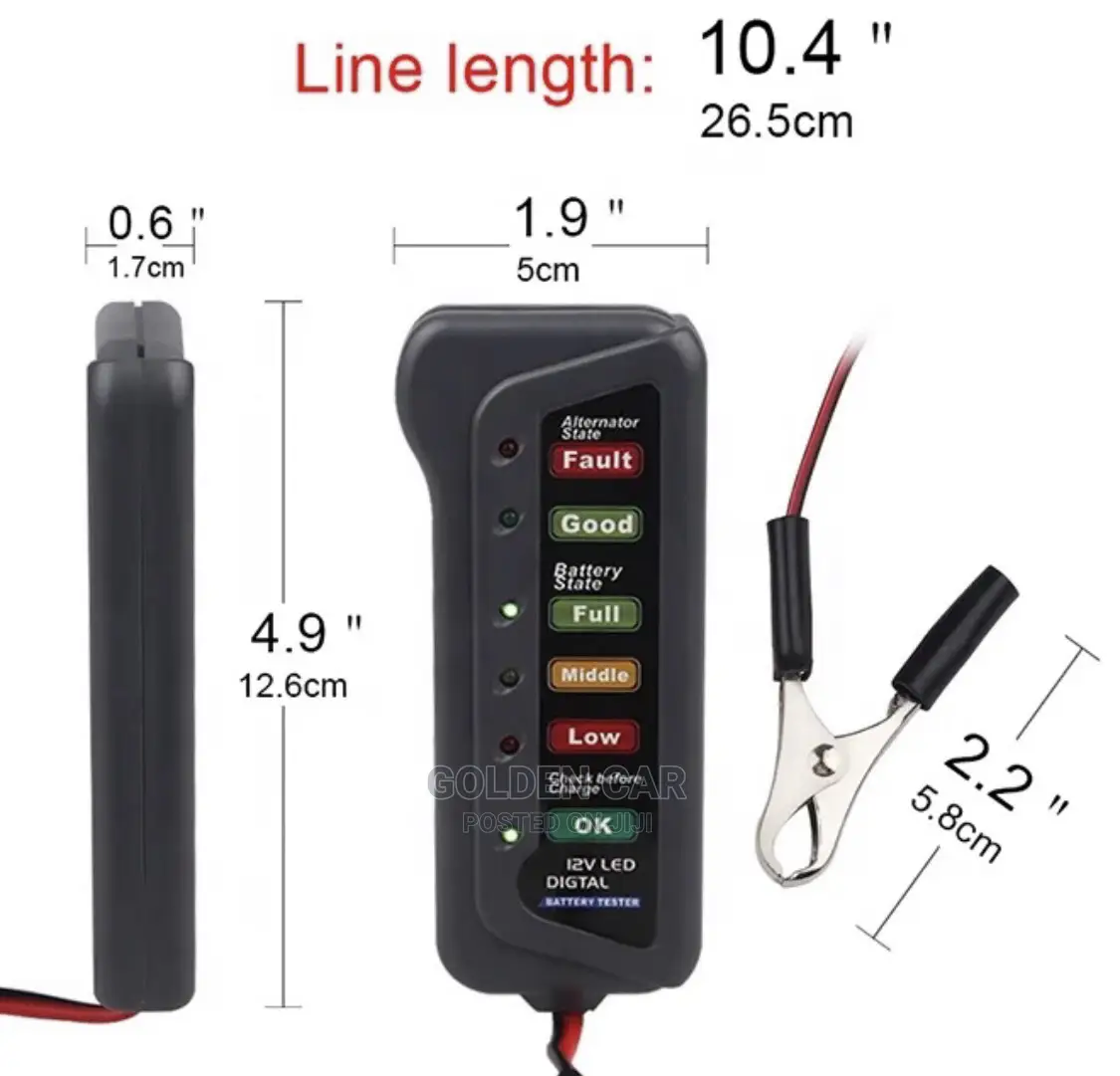 12V Car Battery Alternator Tester