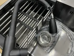 Black Kitchen Sink - Pull Out Faucet- Matte Black Sink