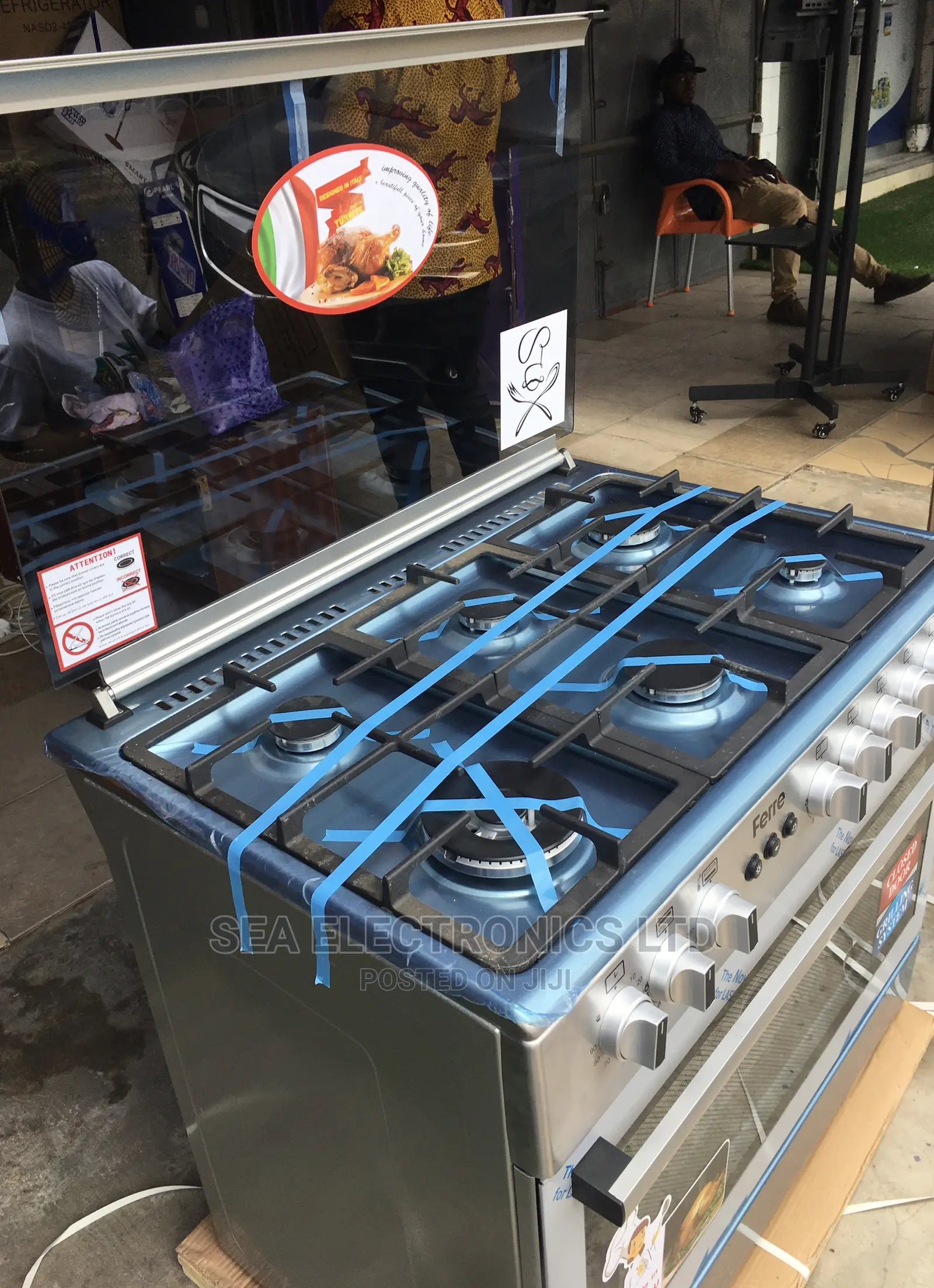 Ferre Auto Ignition 60x90 6 Burner All Gas  Cooker