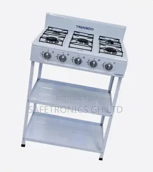 Nasco 5 Burner Gas Stove With 2 Shelve Stands NASGS-K5CSS-S