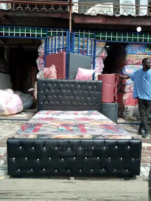Bed With Mattress 6inches Large Size
