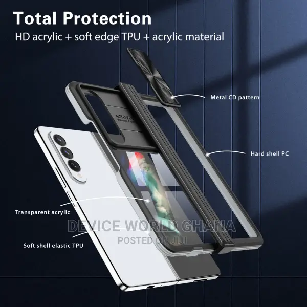 Samsung Z Fold 4 Case With Camera and Hinge Protection Clear