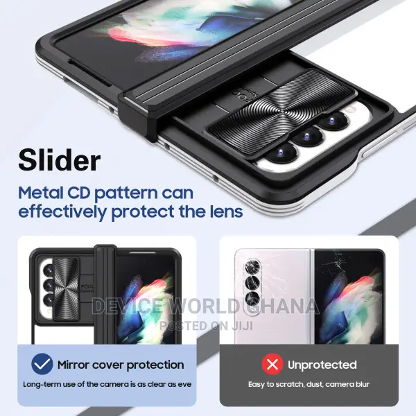 Samsung Z Fold 4 Case With Camera and Hinge Protection Clear