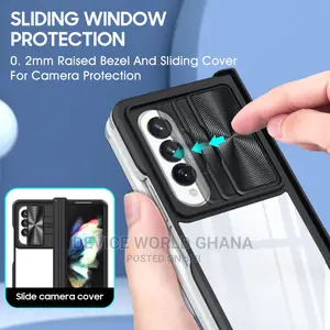 Samsung Z Fold 4 Case With Camera and Hinge Protection Clear