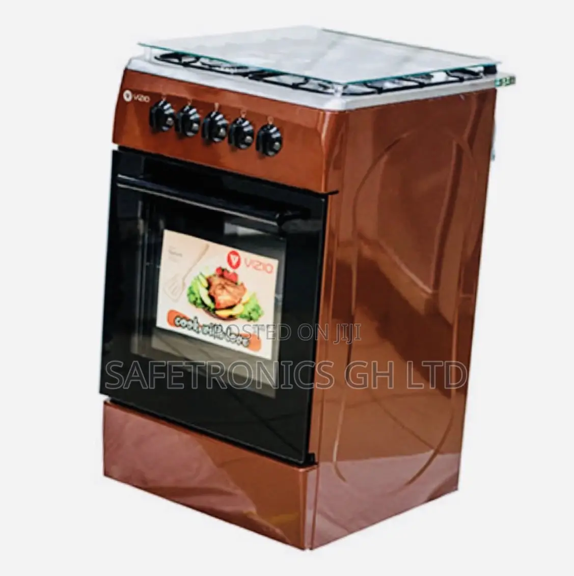 Brown Volcano 4 Gas Burner Oven With Grill 50x50