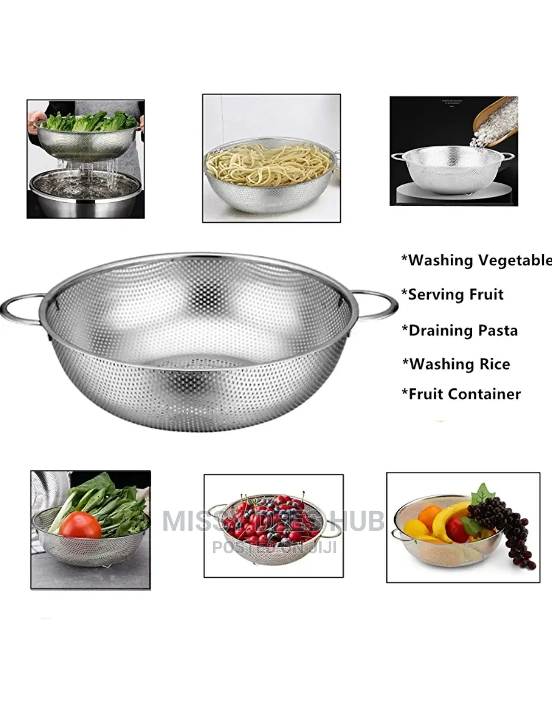 6pcs Stainless Steel Colander / Strainer Set
