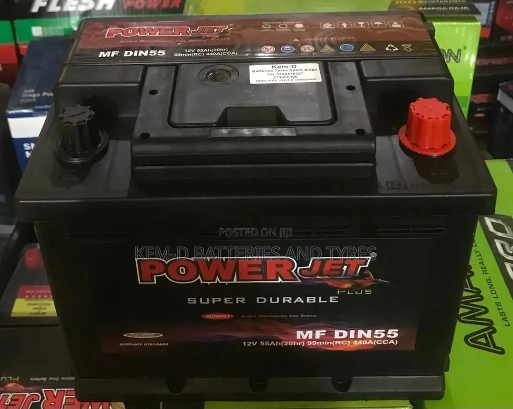 55ah Powerjet Battery - 13 Plates - Good Quality Batteries