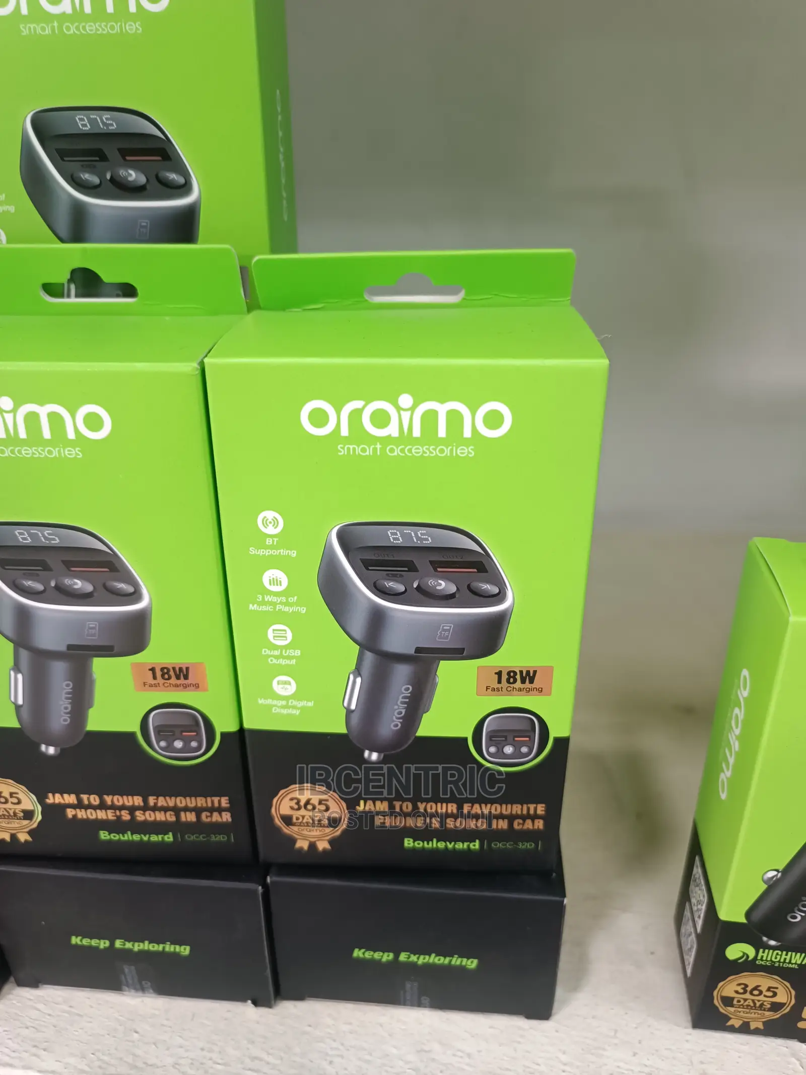 Oraimo Car Charger With 2-in-1 Lightning Micro USB Cable