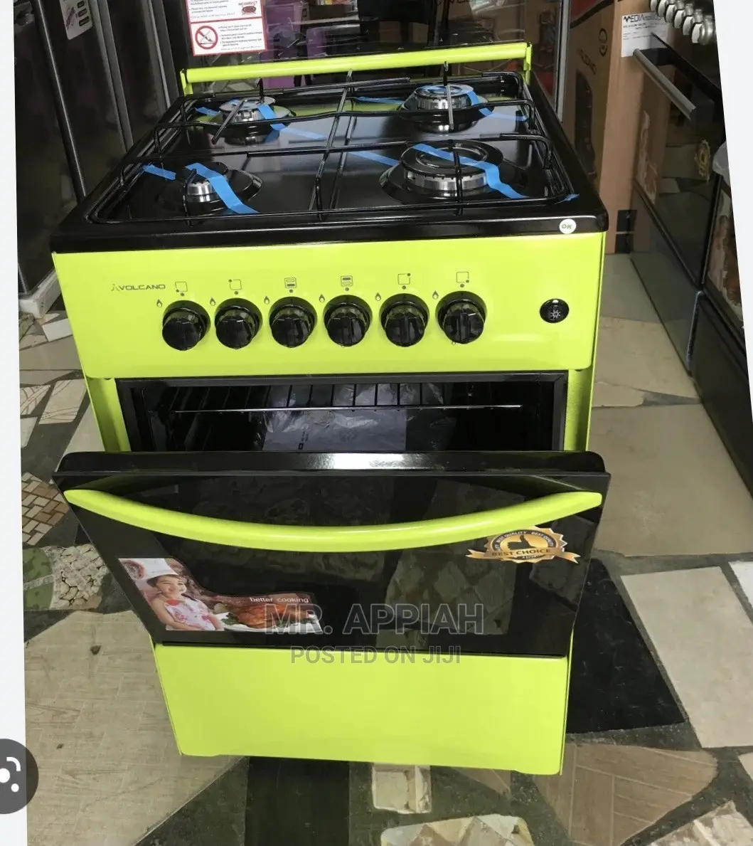 4 Gas Burner, Oven and Griil, Lamp/Light Inbuilt