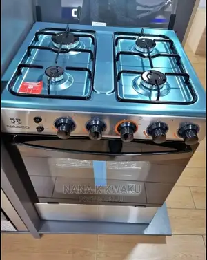 Silver Colour Nasco 4 Burner 60mx60m Cooker With Oven Grill