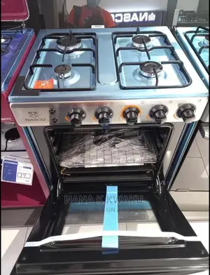 Silver Colour Nasco 4 Burner 60mx60m Cooker With Oven Grill