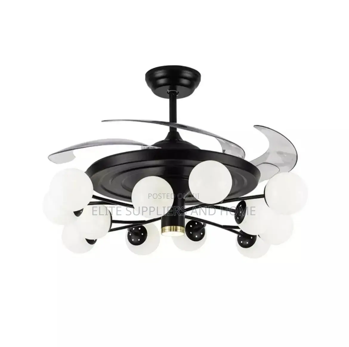 Integrated Ceiling Fan With Light Design