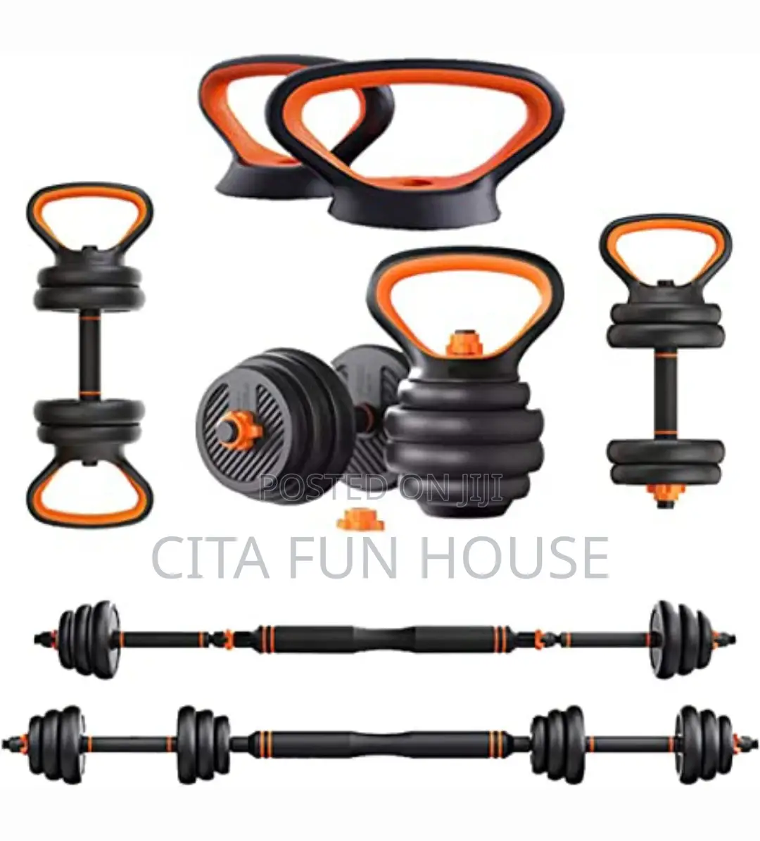 8 in 1 Multi-Function Adjustable Dumbells + Kettlebell 40kg