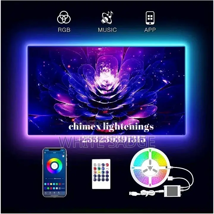 USB Led Tv Strip Light With Remote and Phone Controler