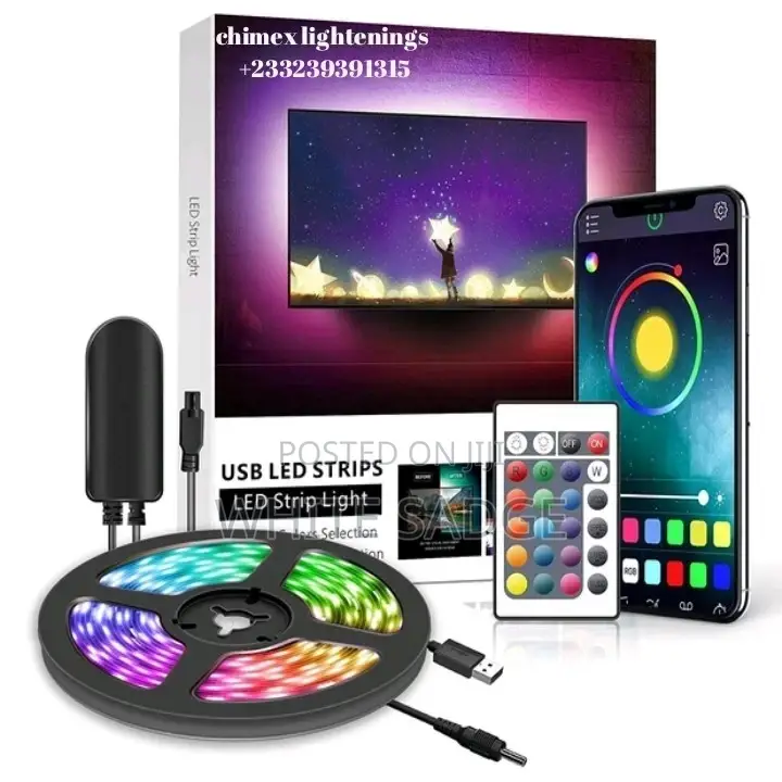 USB Led Tv Strip Light With Remote and Phone Controler