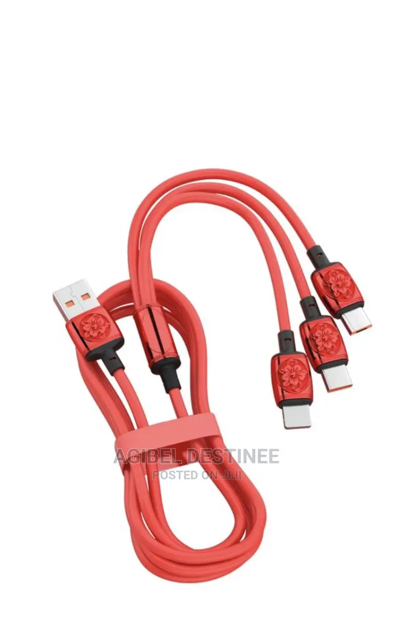 3 in 1 Fast Charging Cord for iPhone,Type C Data Sync Cable