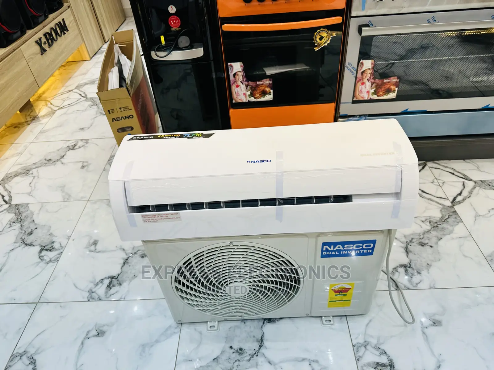 Front Panel Split White Nasco 2hp Inverter Dual AC