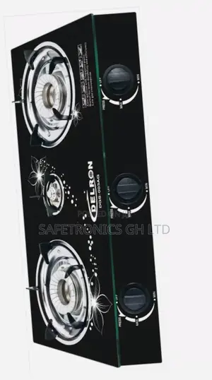Delron 3 Burner Glass Top Automatic Stove