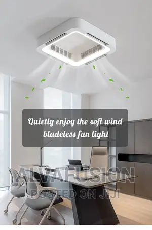 Smart Bladeless Fan Ceiling Light Intelligent Remote Control