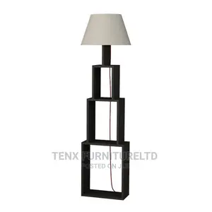 Floor Lamp (Mid-Century With Wooden Frame)