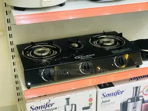 Neat Delron 3 Burner Glass Top Automatic Stove