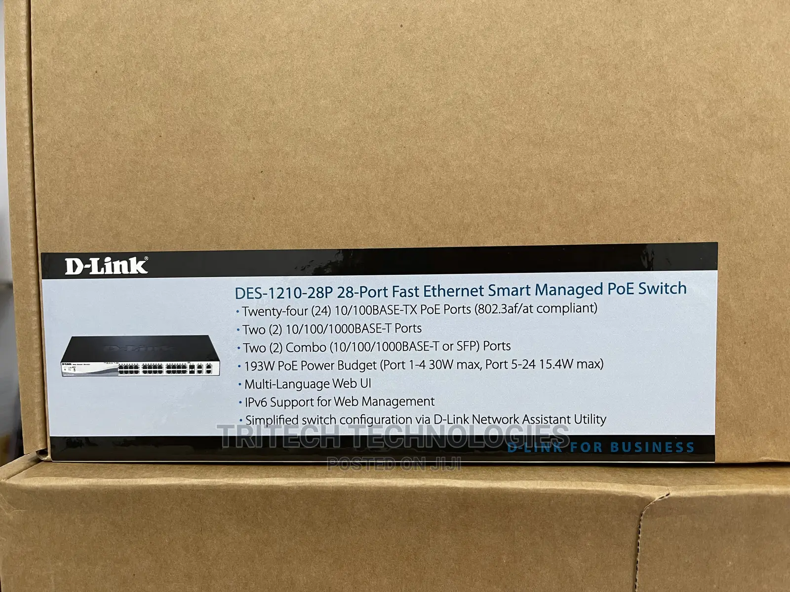 D-Link Des-1210-28p 28port Fastethernet Smart Managed Switch