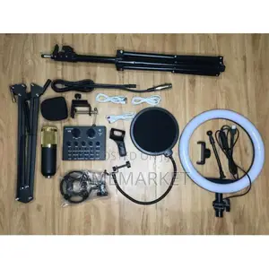 Ring Light Tripod Stand With Studio Microphone Condenser Set