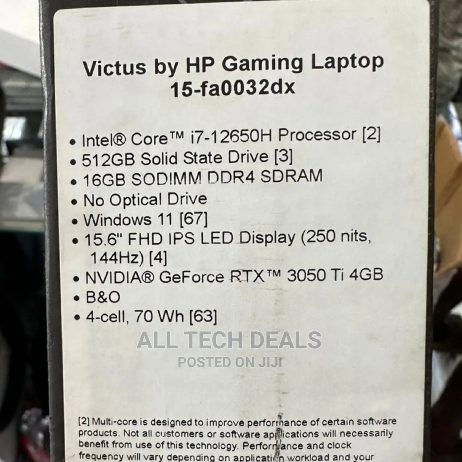 New Laptop HP Victus 16 16GB Intel Core I7 SSD 512GB
