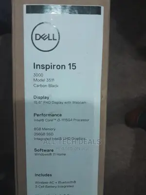 New Laptop Dell Inspiron 15 8GB Intel Core I3 SSD 256GB