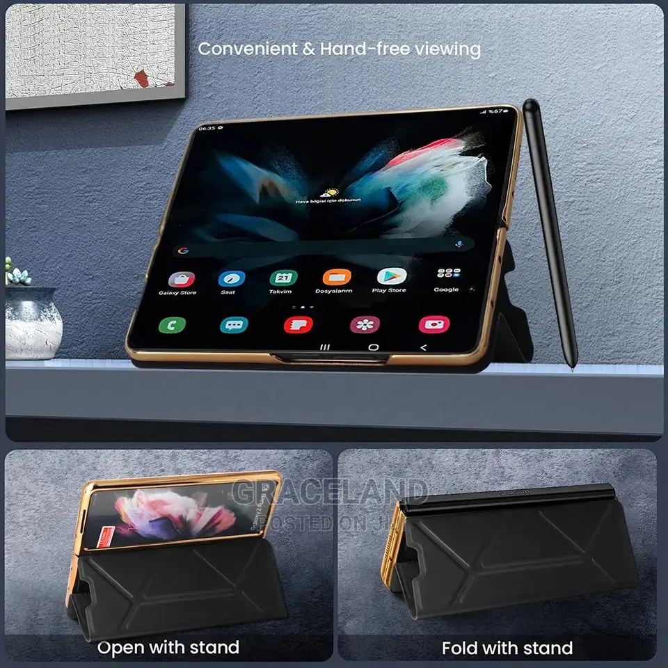 This Is Original Leather Cases for Samsung Z Fold 4 Luxury