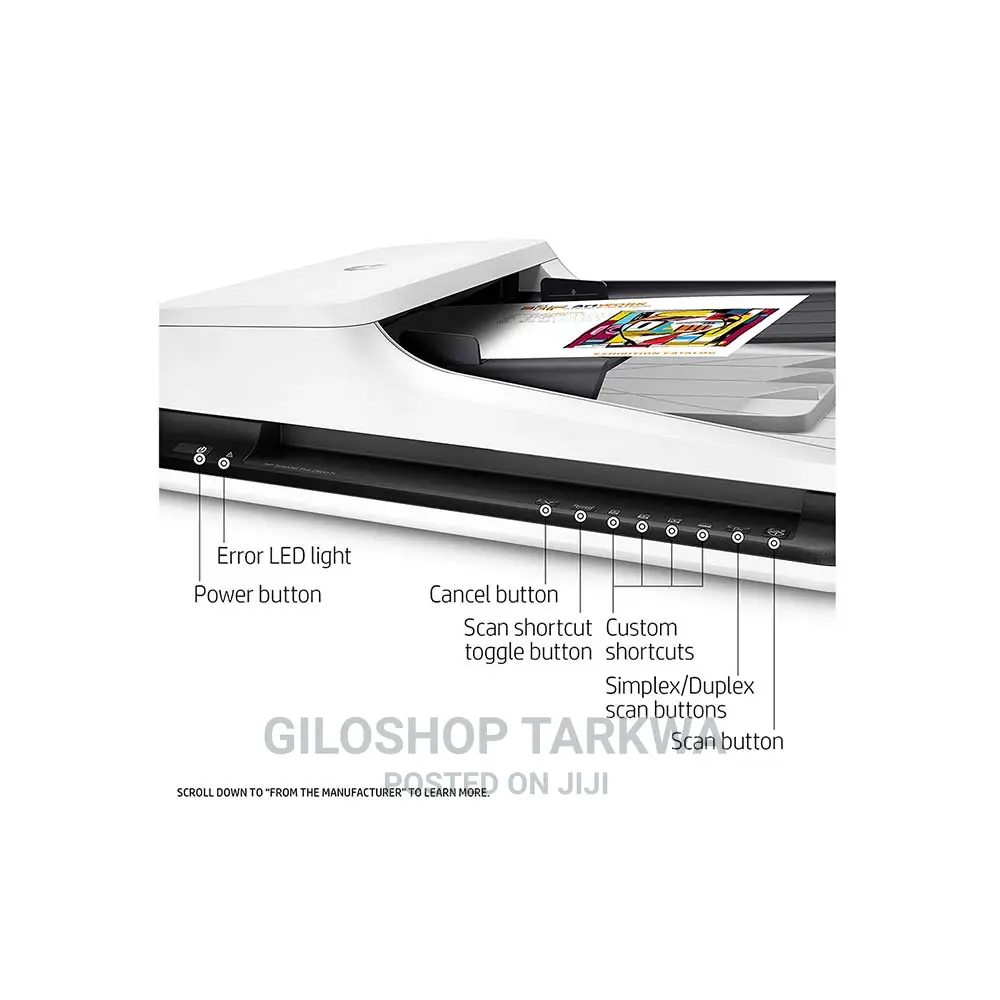 Hp Scanjet Pro 2500 F1 Flatbed Ocr Scanner