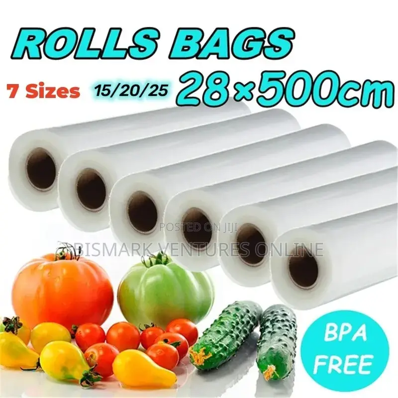 28x500cm Cutt and Seal Roll Vacuum Bags