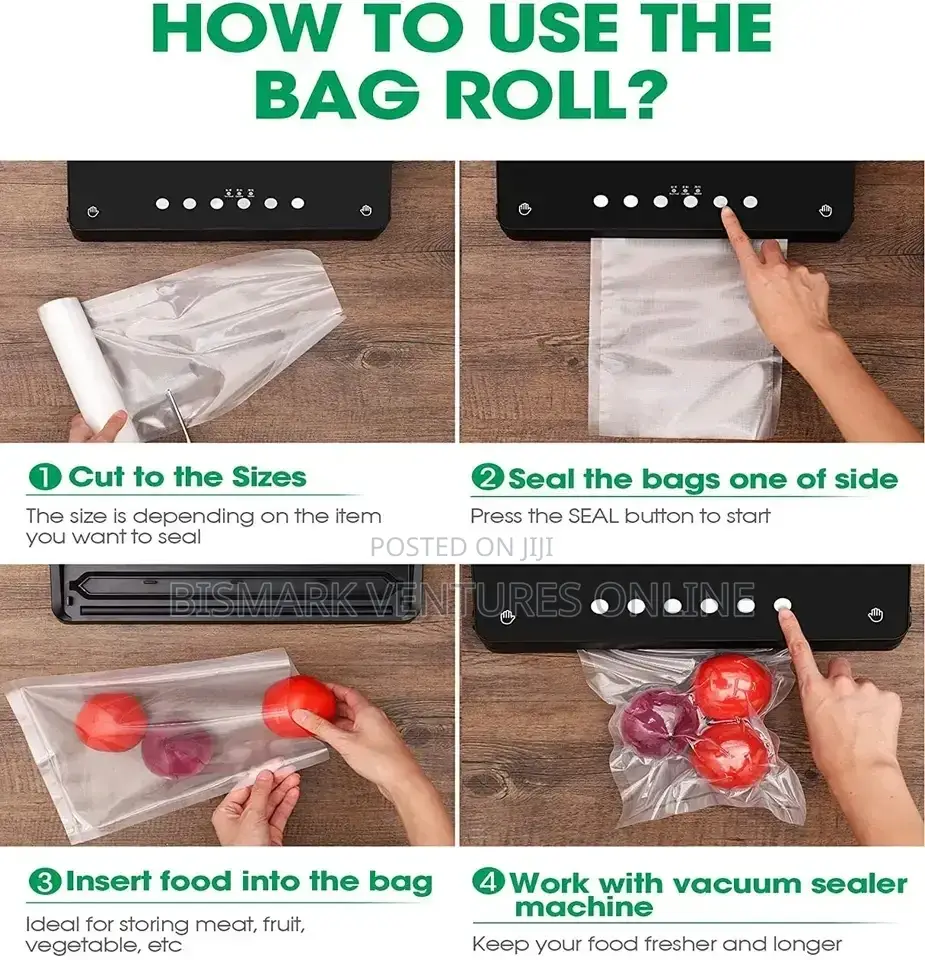 28x500cm Cutt and Seal Roll Vacuum Bags