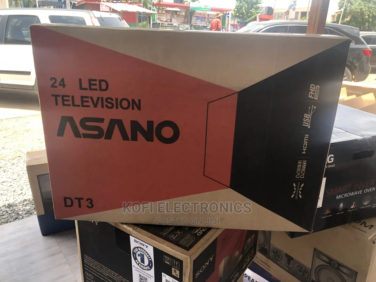 (Better Reception) Asano Digital Satellite HD TV - 24" Black