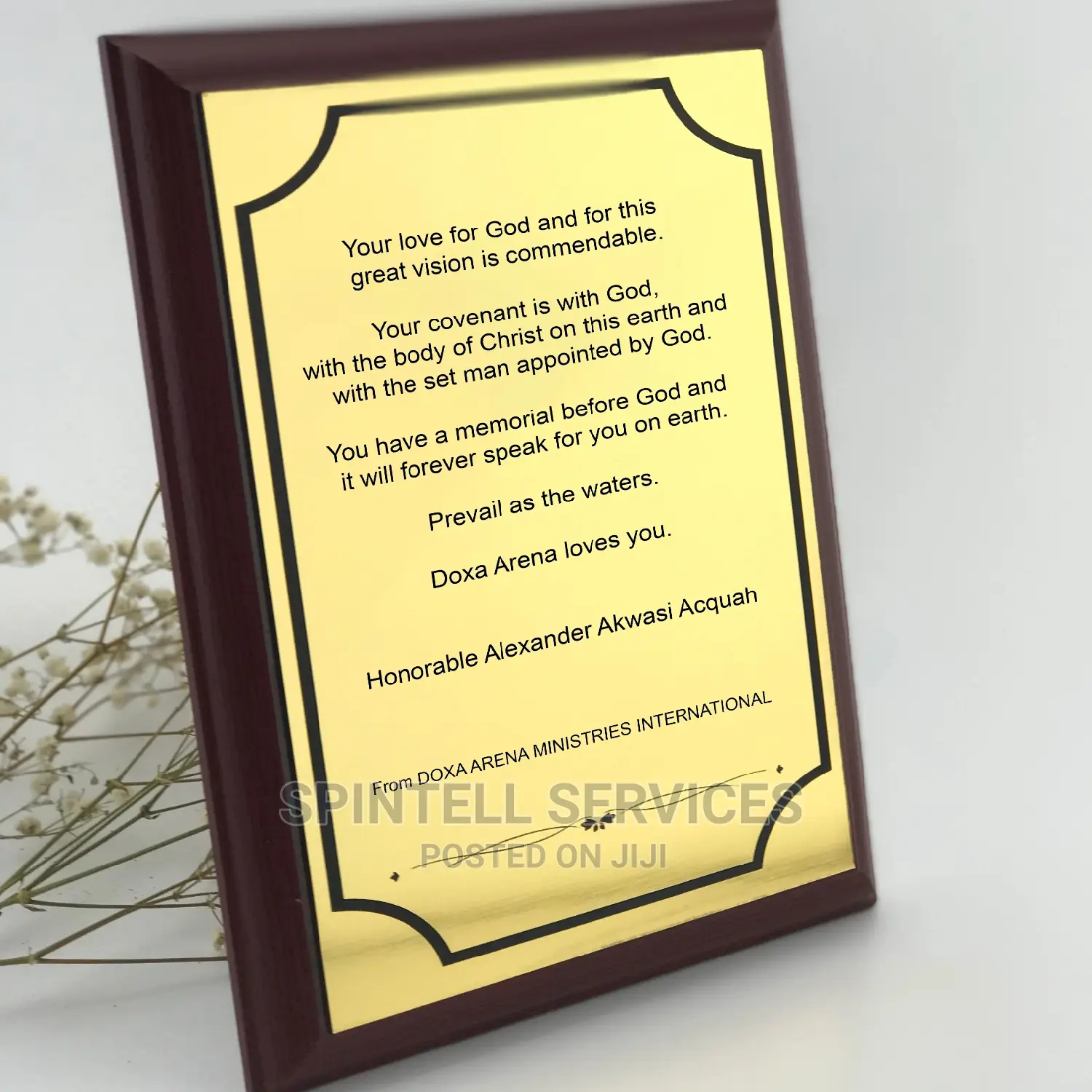 A5 Plus Wooden Award Plaque