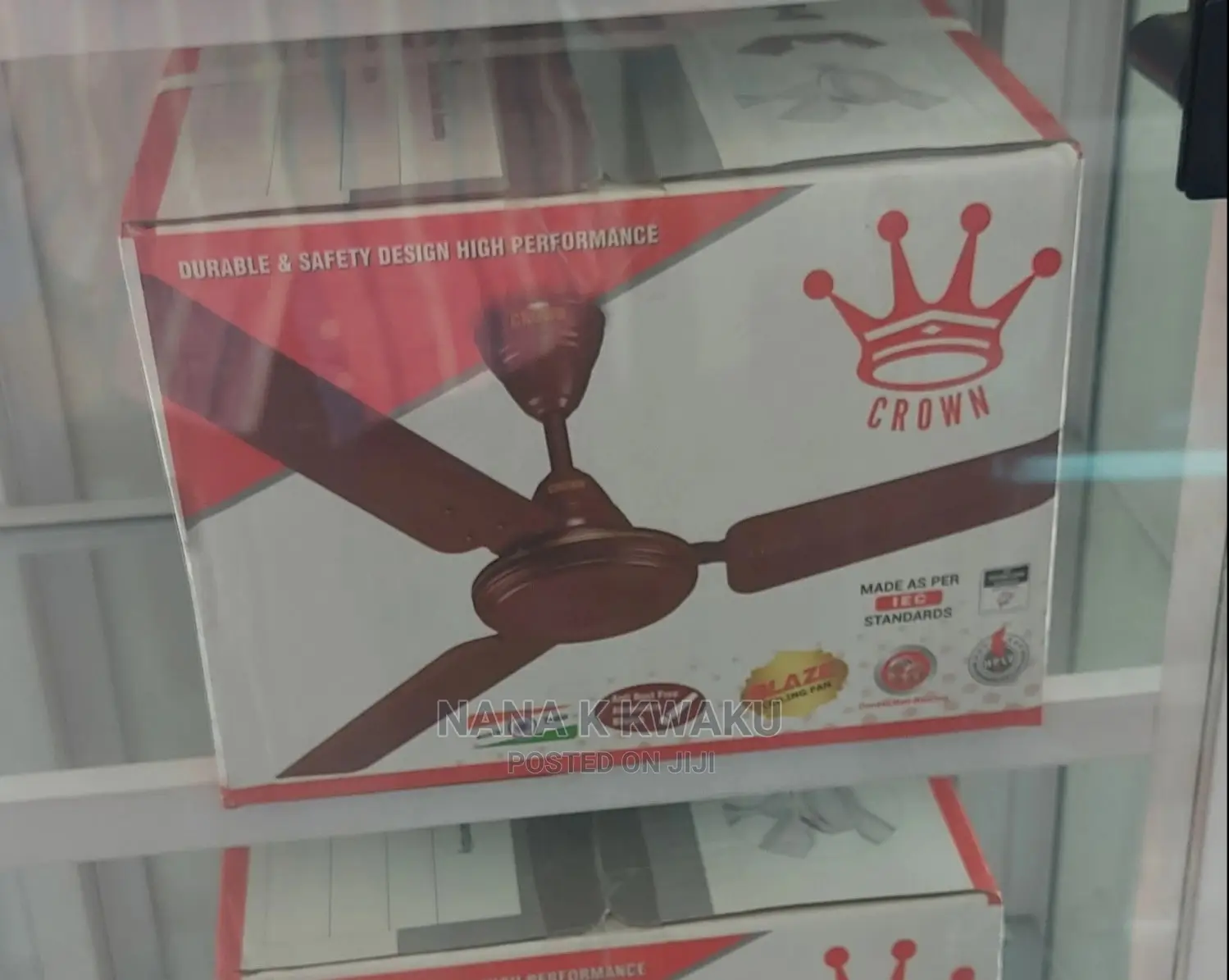 Brown Crown Ceiling Fan New in Box