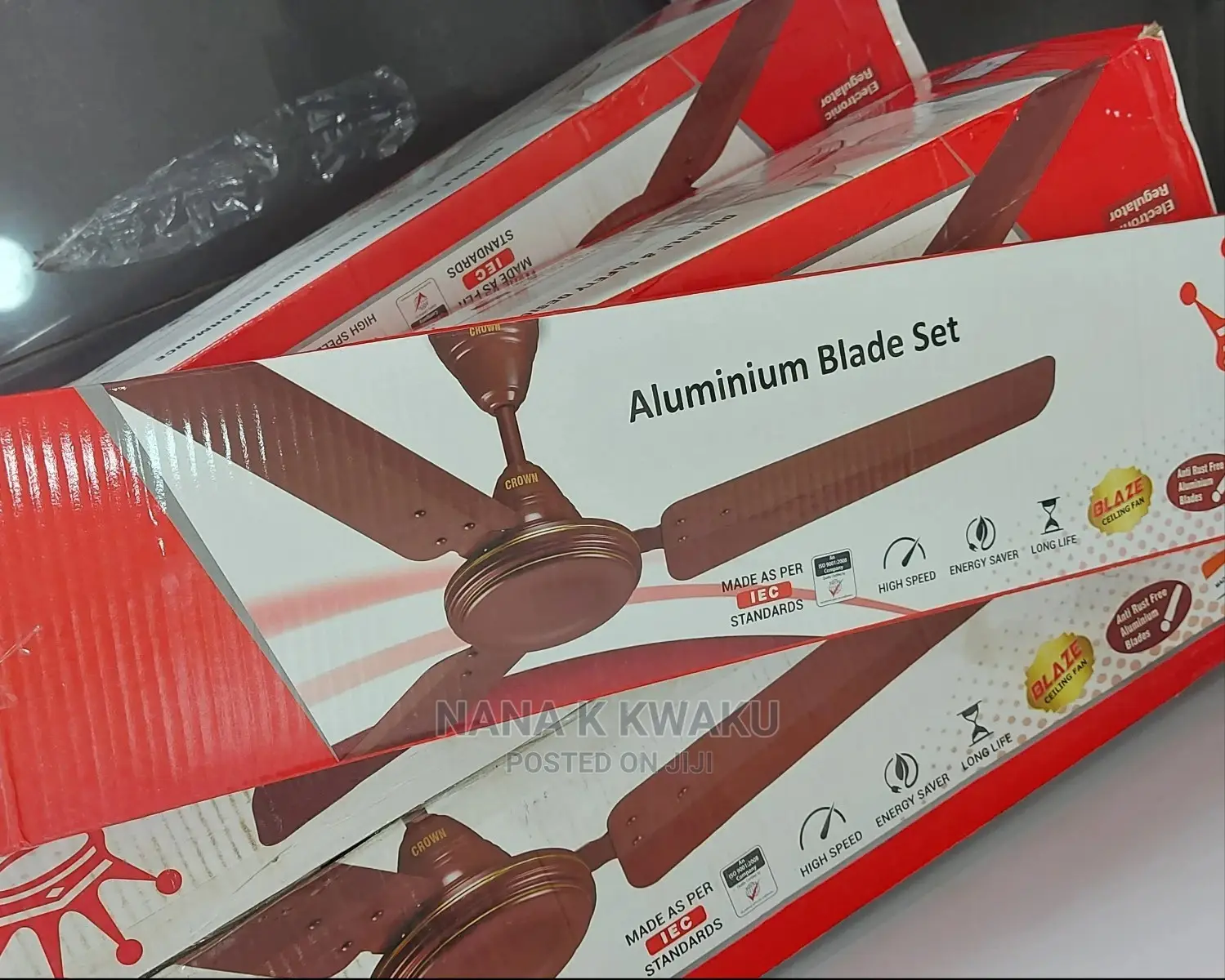 Brown Crown Ceiling Fan New in Box