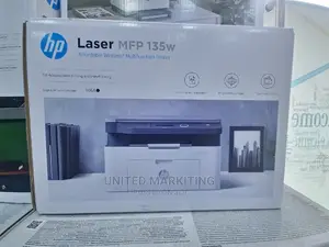 HP 135W Multifunction Laser Printer, White