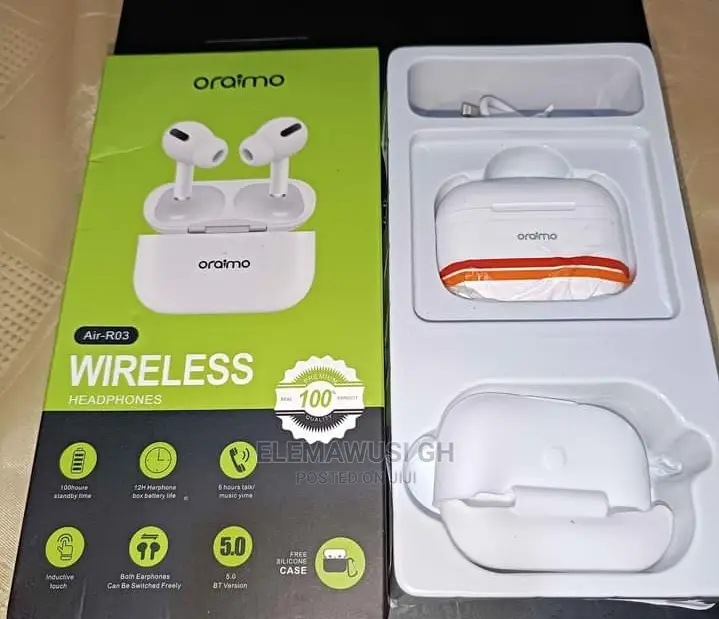 Oraimo Air-03 Wireles Airpod Plus Free Silicon Case (Promo)