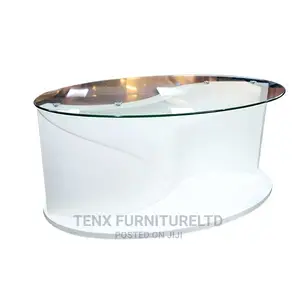 Coffee Table With 2 Stool (Glass Top)Wooden Base